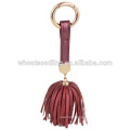 2016 korea wholesale tassels keychain leather tassels keyring for handbag